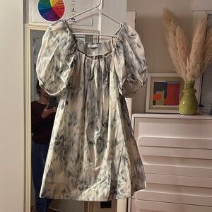 Rebecca Taylor silver and White Mini Dress. NWT